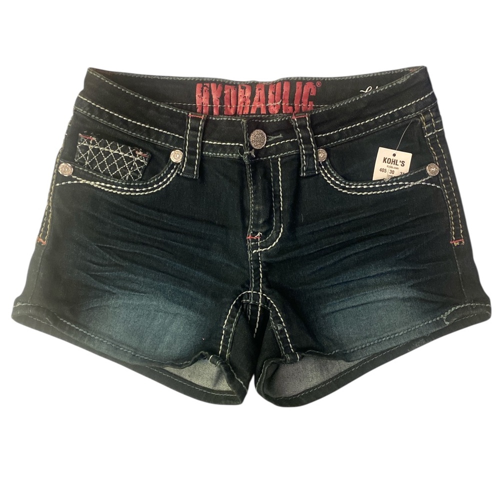 Hydraulic Women's Dark Blue Jean Shorts NWT 3/4